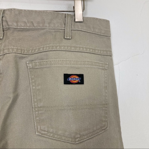 Dickies khaki straight leg jeans 38x30 cotton 90s y2k grunge classic skater - Picture 5 of 9